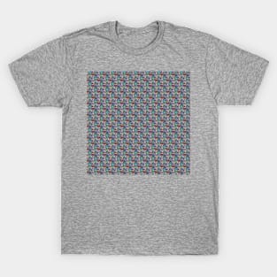 silver holographic print T-Shirt